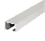 Aluminum track channel 1-1/8" wide x 3/4" high with clear anodized finish
